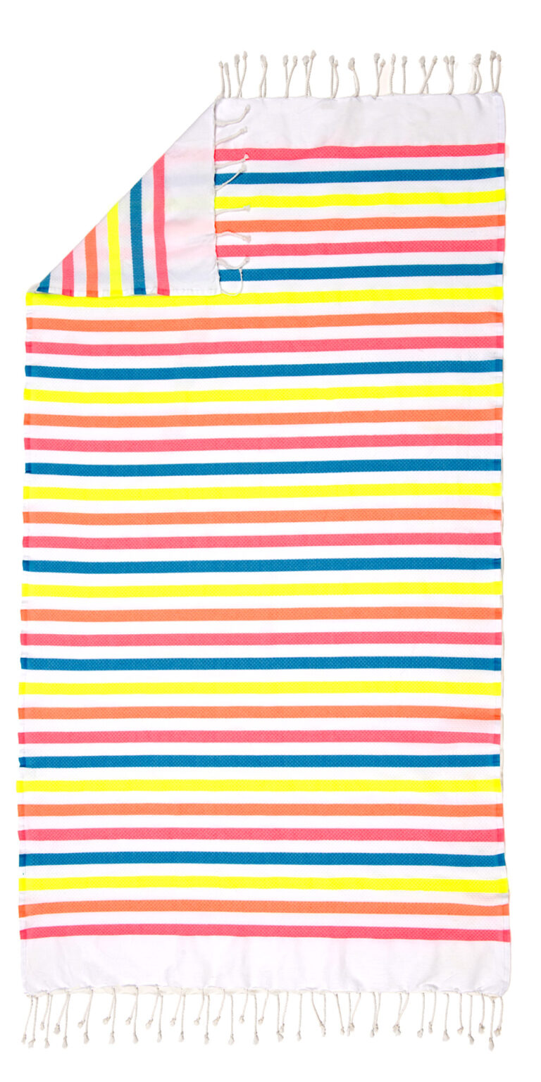 pink manta fouta towel beach life ibiza multicolor