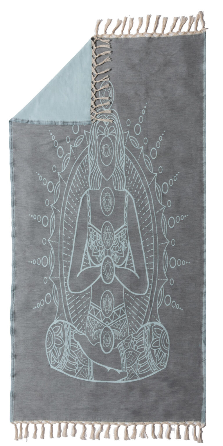 pink manta fouta towel chakra grey light turquoise