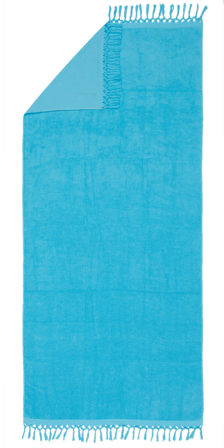 pink manta fouta towel wave turquoise
